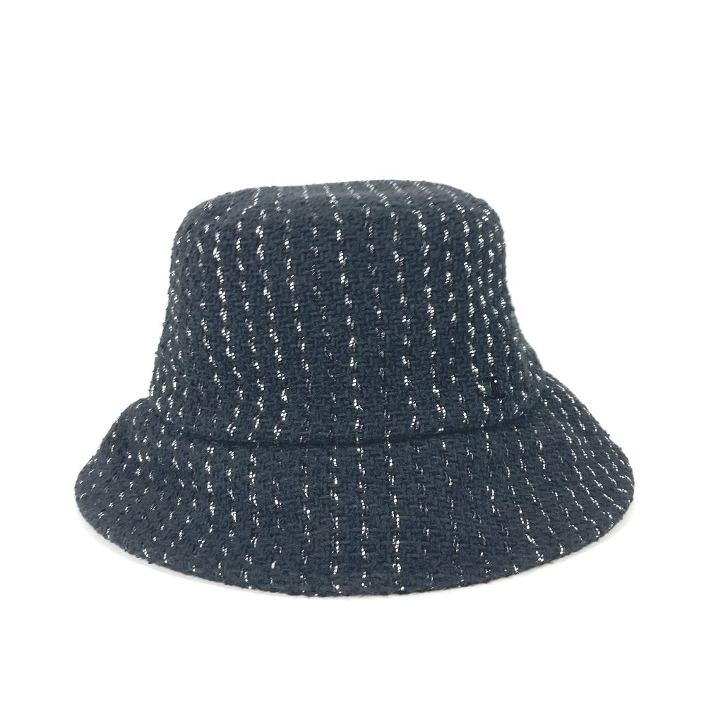 CHANEL hat Cotton, Polyester black 23P Glitter CC COCO Mark Women M
