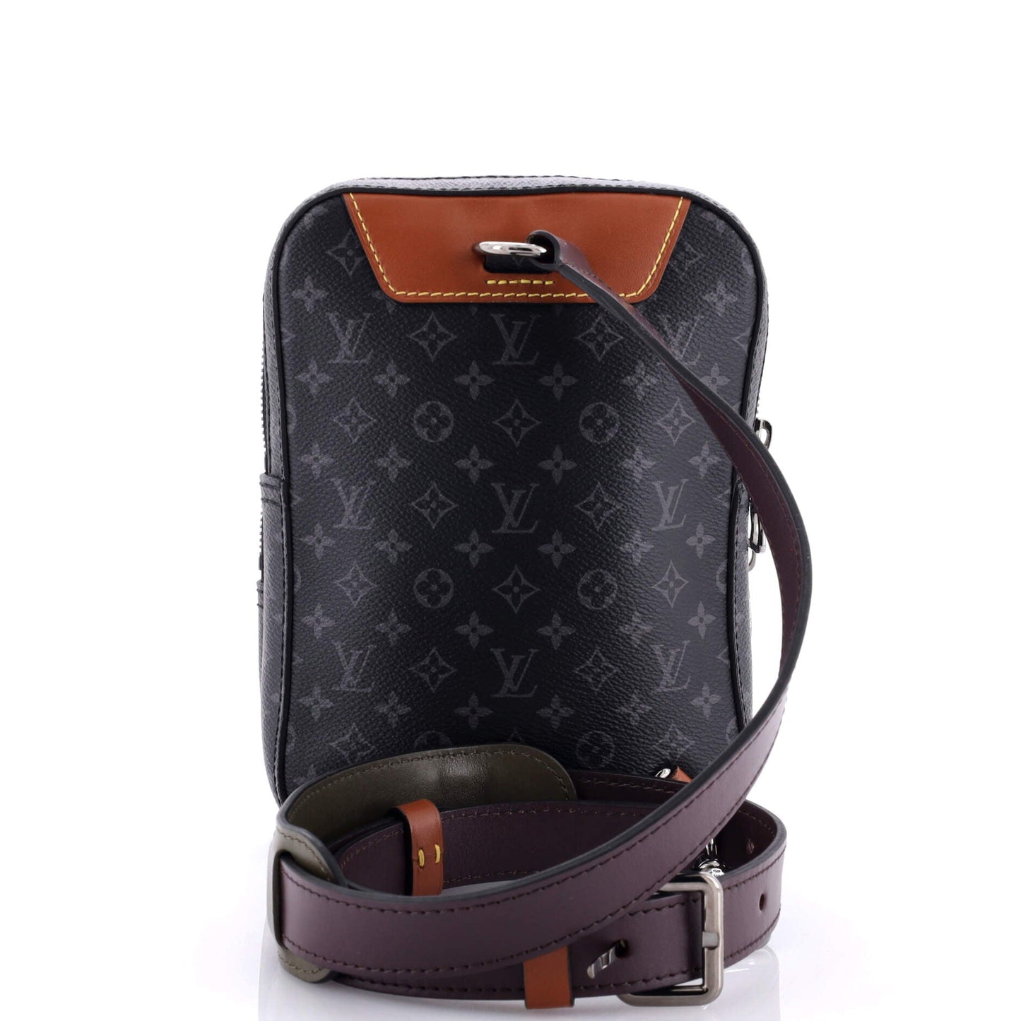Louis Vuitton Amazone Sling Bag Patchwork Monogram Eclipse Canvas and Printed Leather