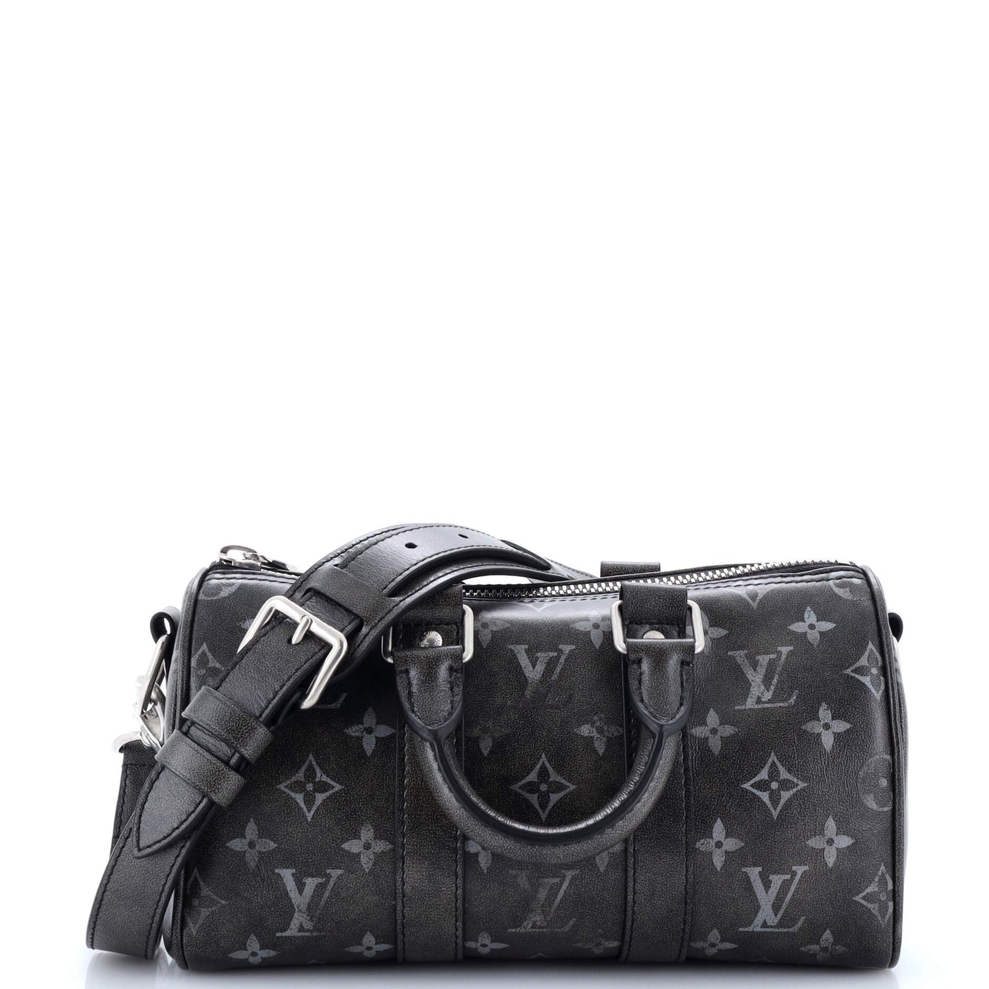 Louis Vuitton Keepall Bandouliere Bag Brushed Monogram Leather 25