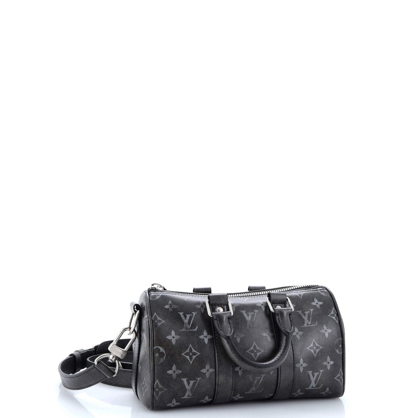 Louis Vuitton Keepall Bandouliere Bag Brushed Monogram Leather 25