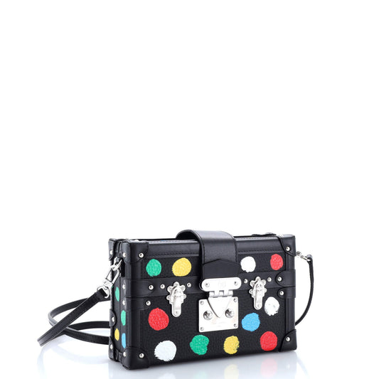 Louis Vuitton Petite Malle Handbag Yayoi Kusama Painted Dots Taurillon Leather