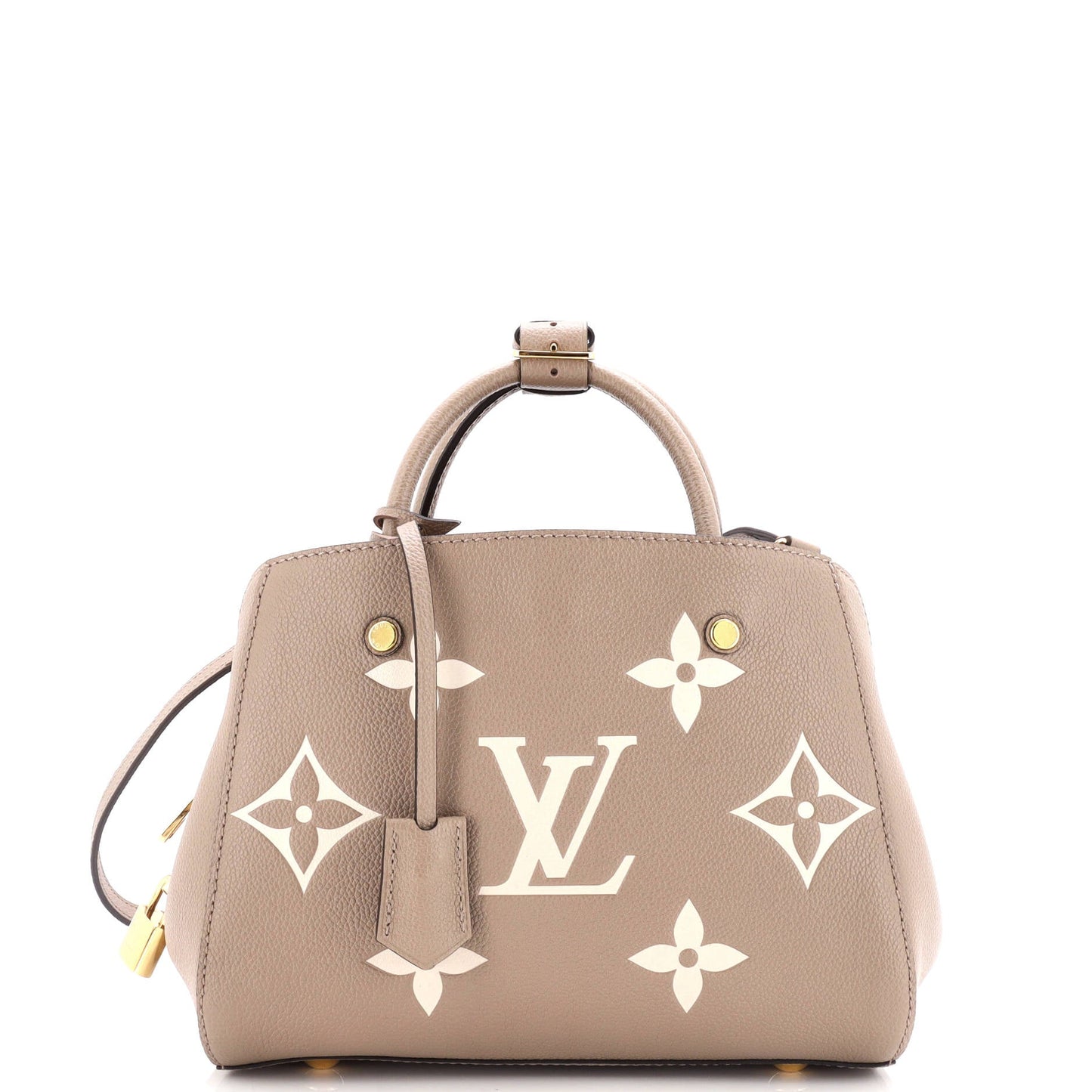 Louis Vuitton Montaigne Handbag Bicolor Monogram Empreinte Giant BB