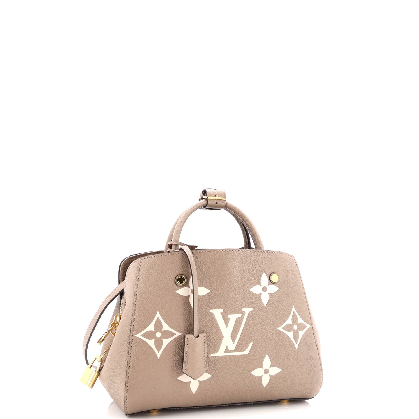 Louis Vuitton Montaigne Handbag Bicolor Monogram Empreinte Giant BB