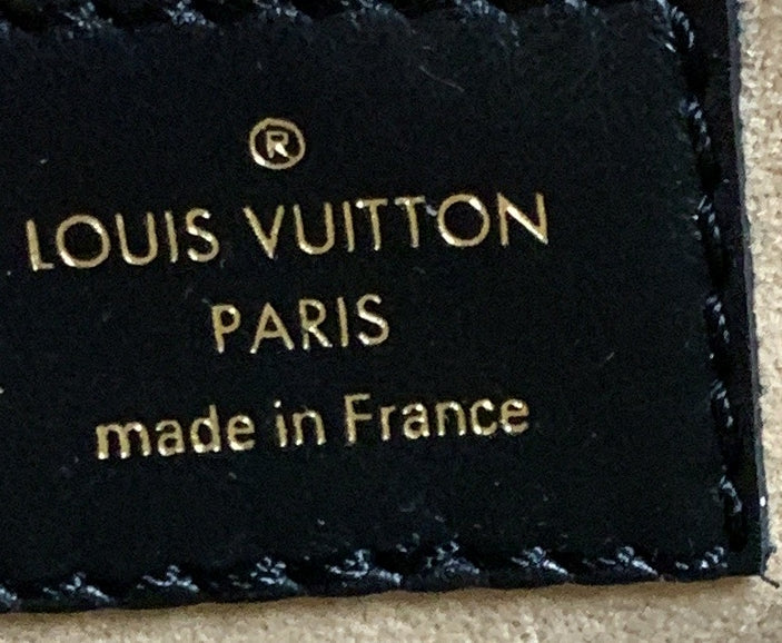 Louis Vuitton On My Side Tote Leather with Monogram Canvas MM