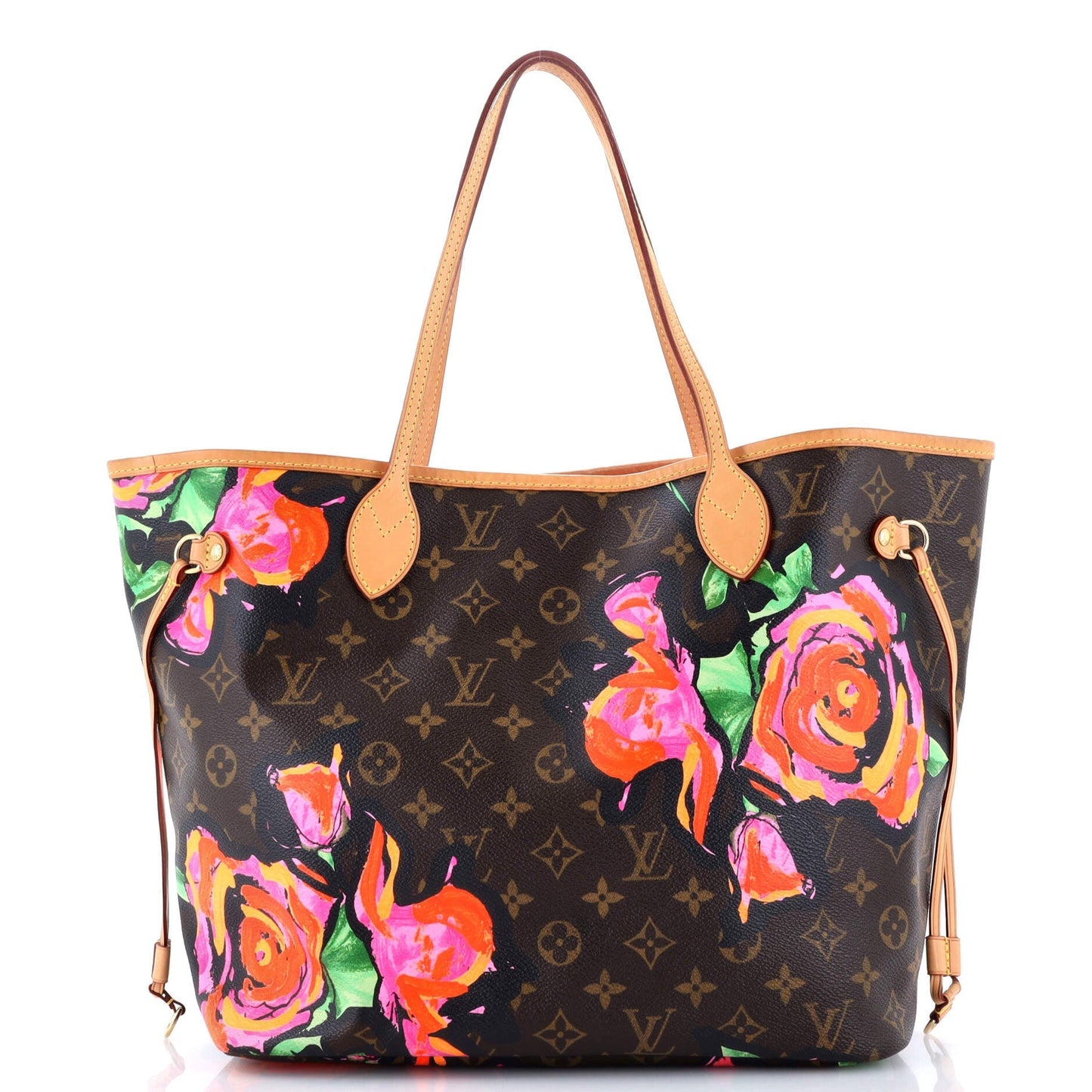 Louis Vuitton Neverfull Tote Limited Edition Monogram Roses MM