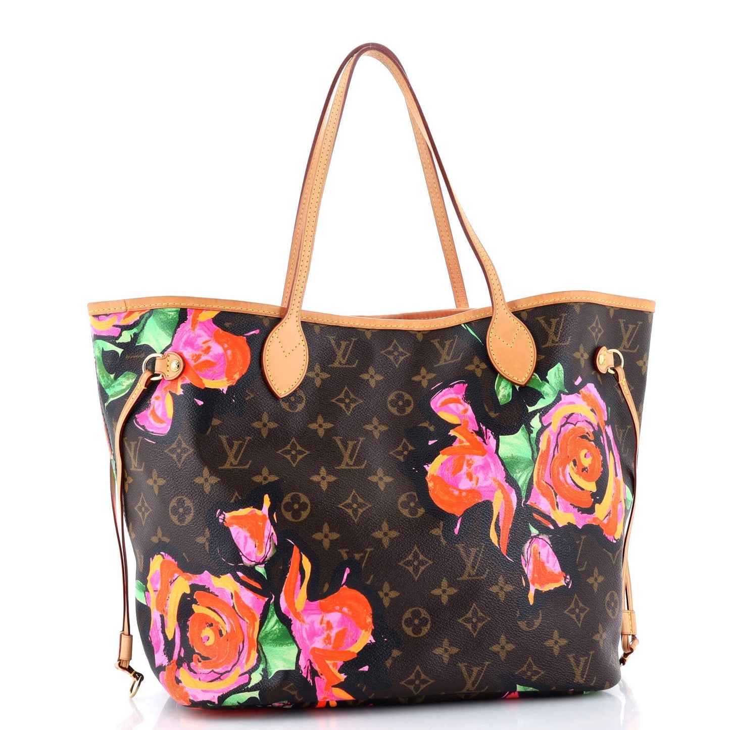 Louis Vuitton Neverfull Tote Limited Edition Monogram Roses MM