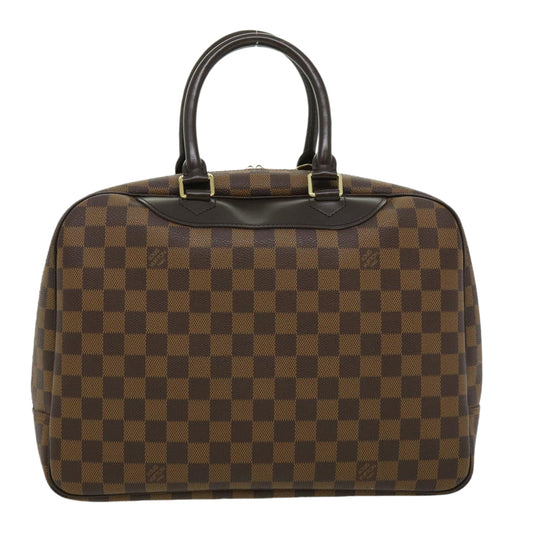 LOUIS VUITTON Damier Ebene Deauville Hand Bag SP Order N47272 LV Auth 30665