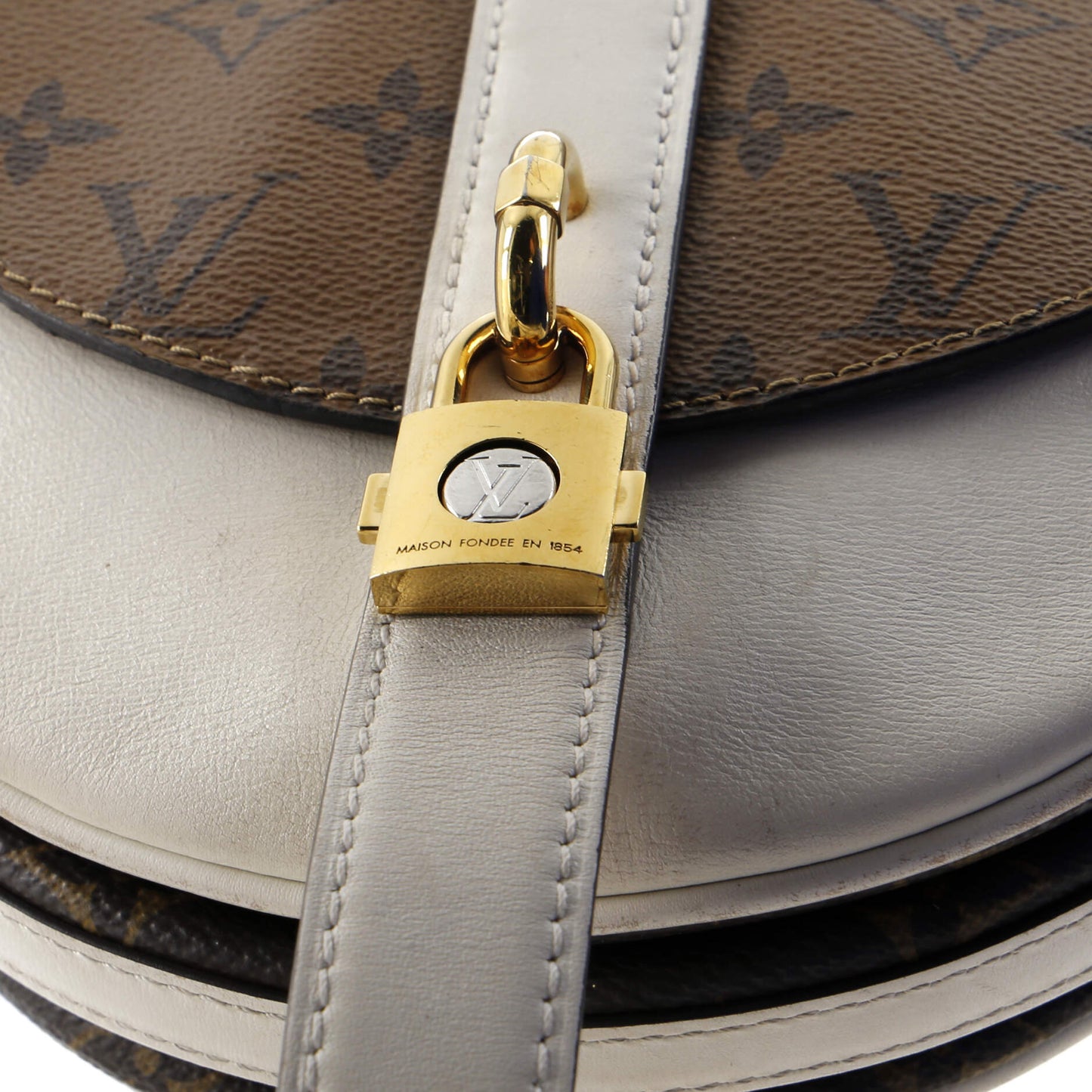 Louis Vuitton Chantilly Lock Handbag Reverse Monogram Canvas and Leather