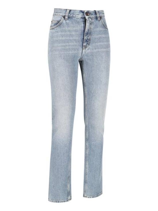 Luxury Saint Laurent Trending 2025 Denim Cotton Straight Jeans Blue