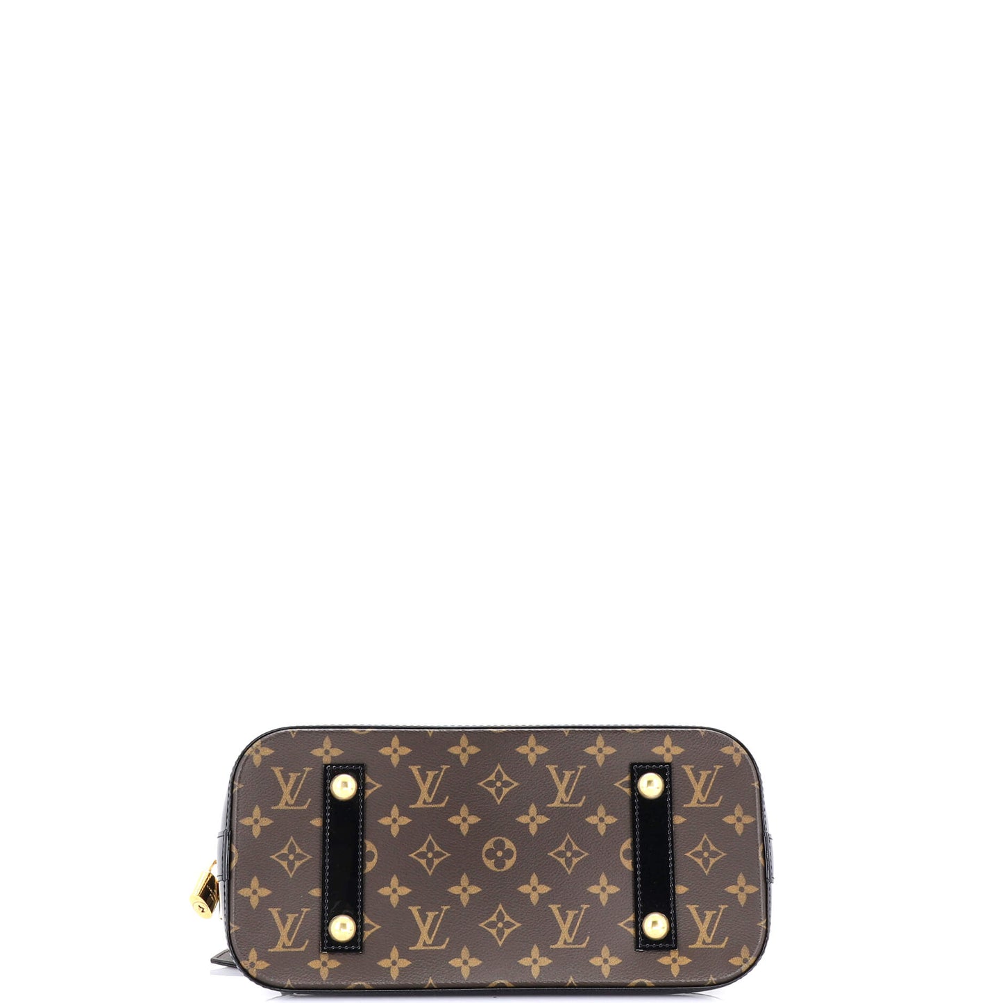 Louis Vuitton Alma Handbag Vernis with Monogram Canvas PM