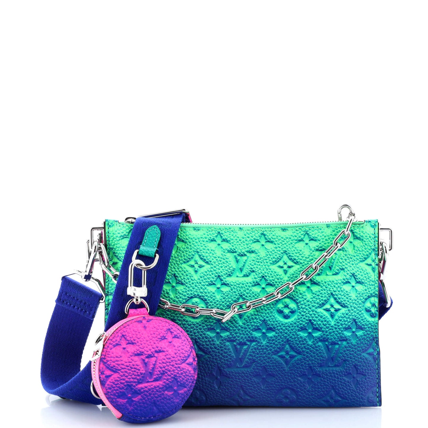 Louis Vuitton Trio Pouch Messenger Bag Limited Edition Illusion Monogram Taurillon Leather