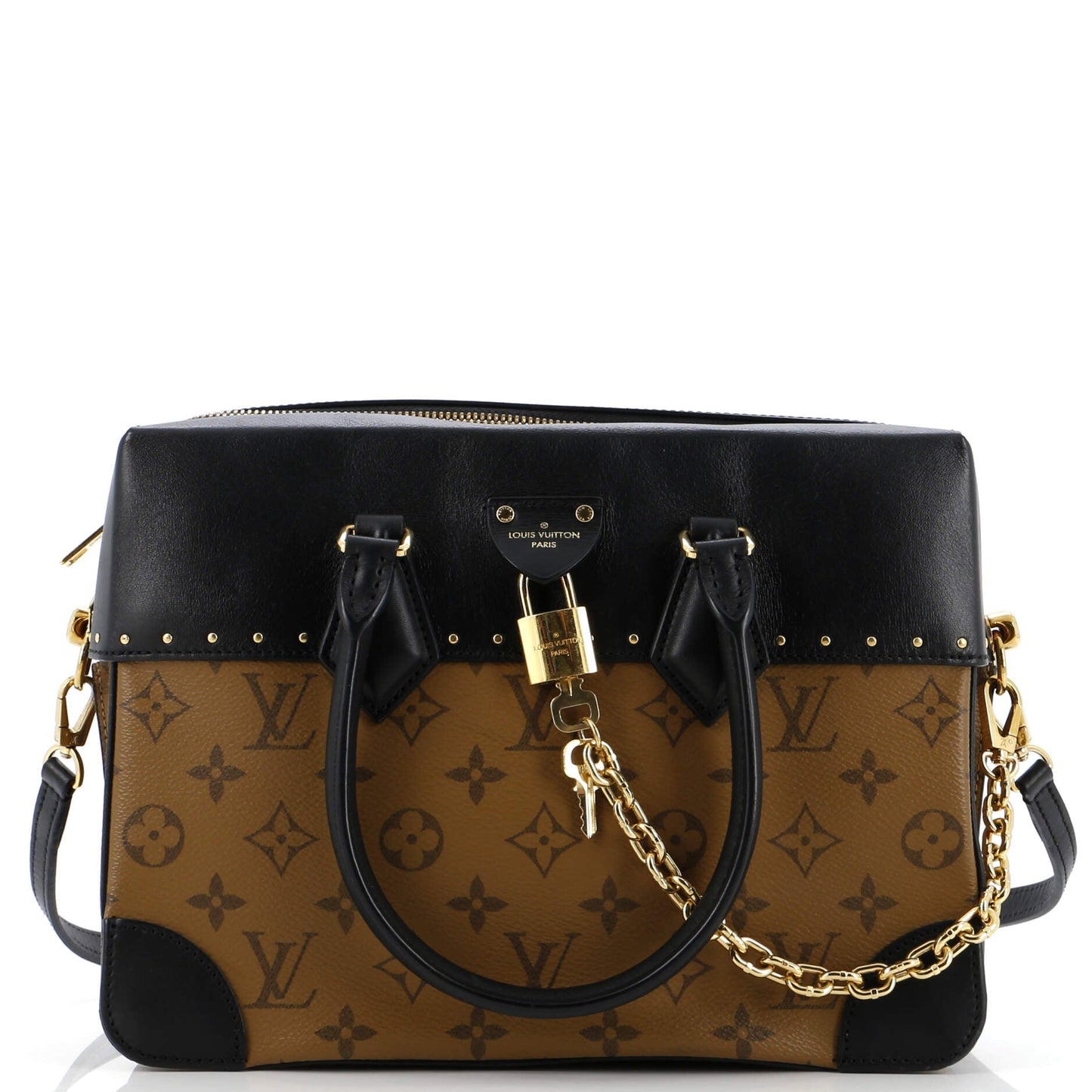 Louis Vuitton City Malle Handbag Reverse Monogram Canvas and Leather MM