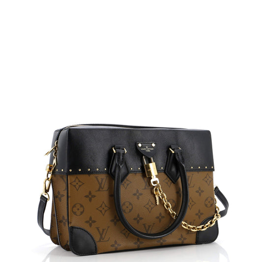 Louis Vuitton City Malle Handbag Reverse Monogram Canvas and Leather MM