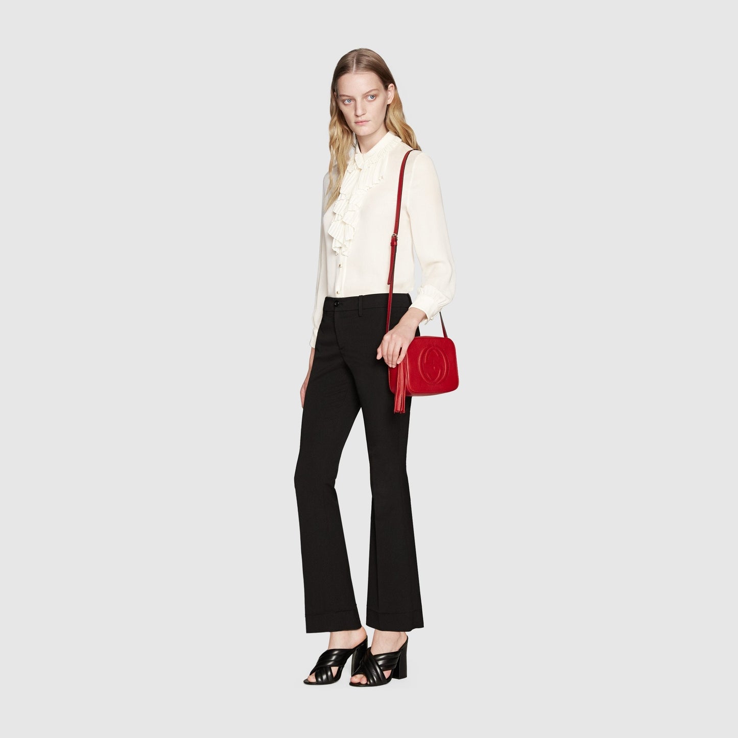 Gucci Soho Small Leather Disco Bag Red