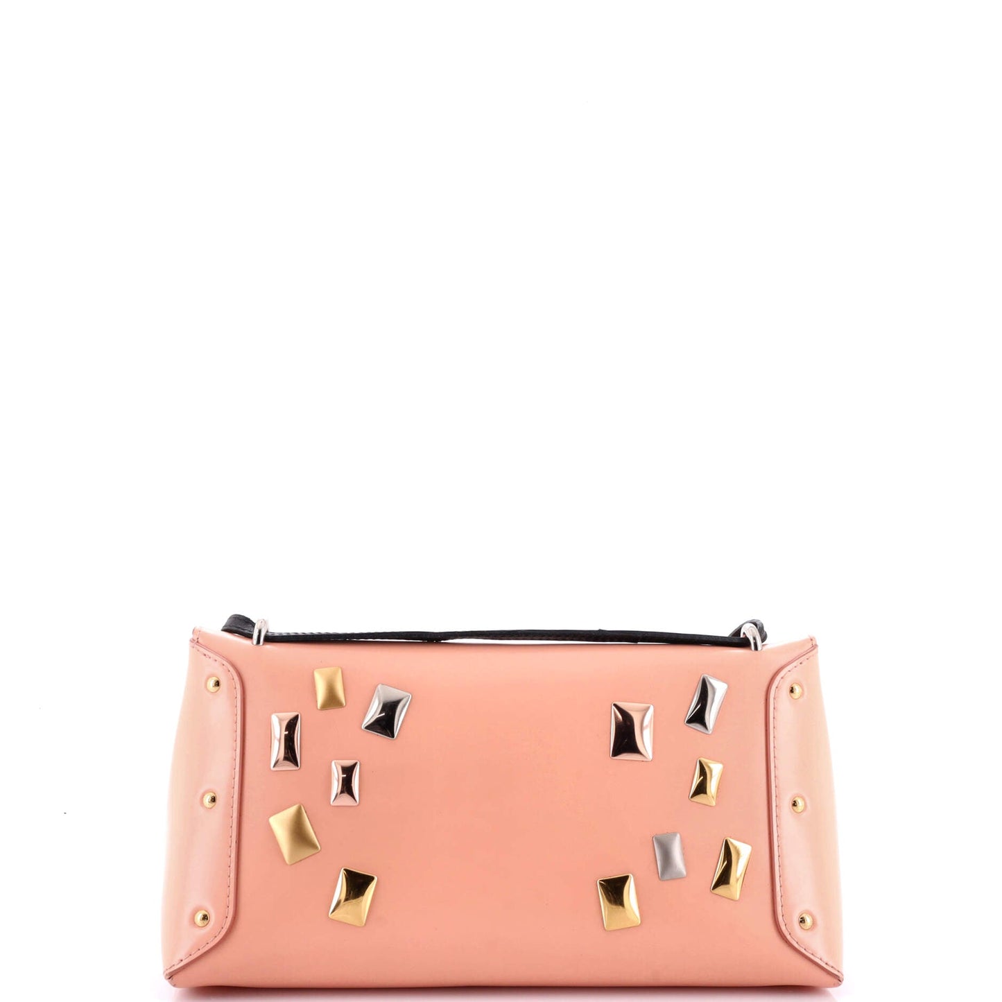 Louis Vuitton Sac Triangle Handbag Embellished Glazed Calfskin PM
