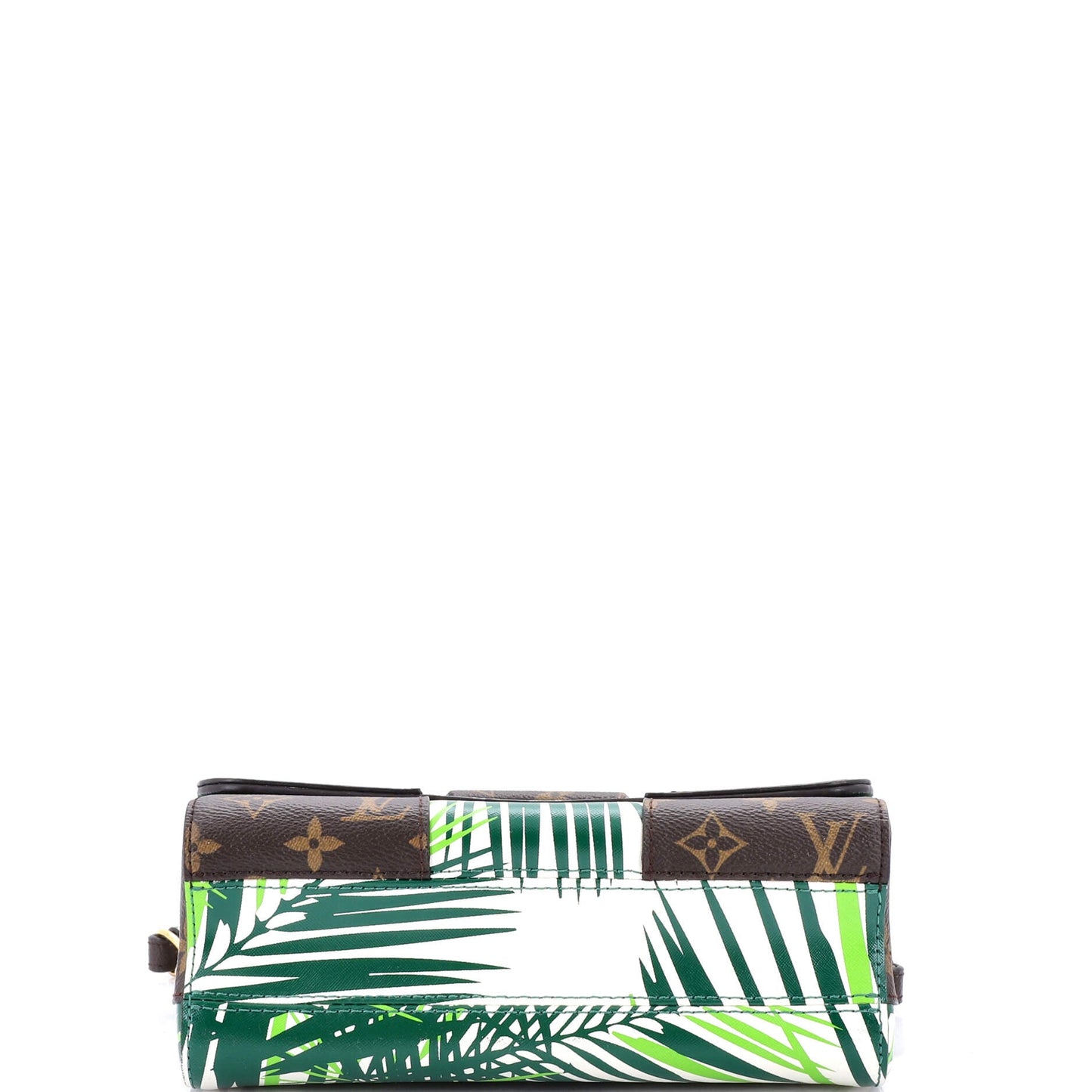 Louis Vuitton Twist Handbag Limited Edition Palm Print Leather with Monogram Canvas MM