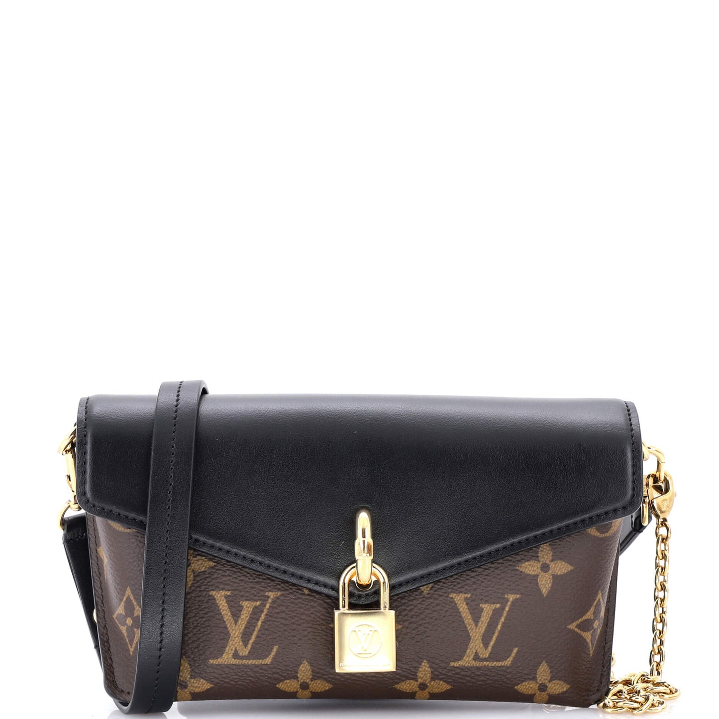 Louis Vuitton Padlock on Strap Handbag Monogram Canvas and Leather
