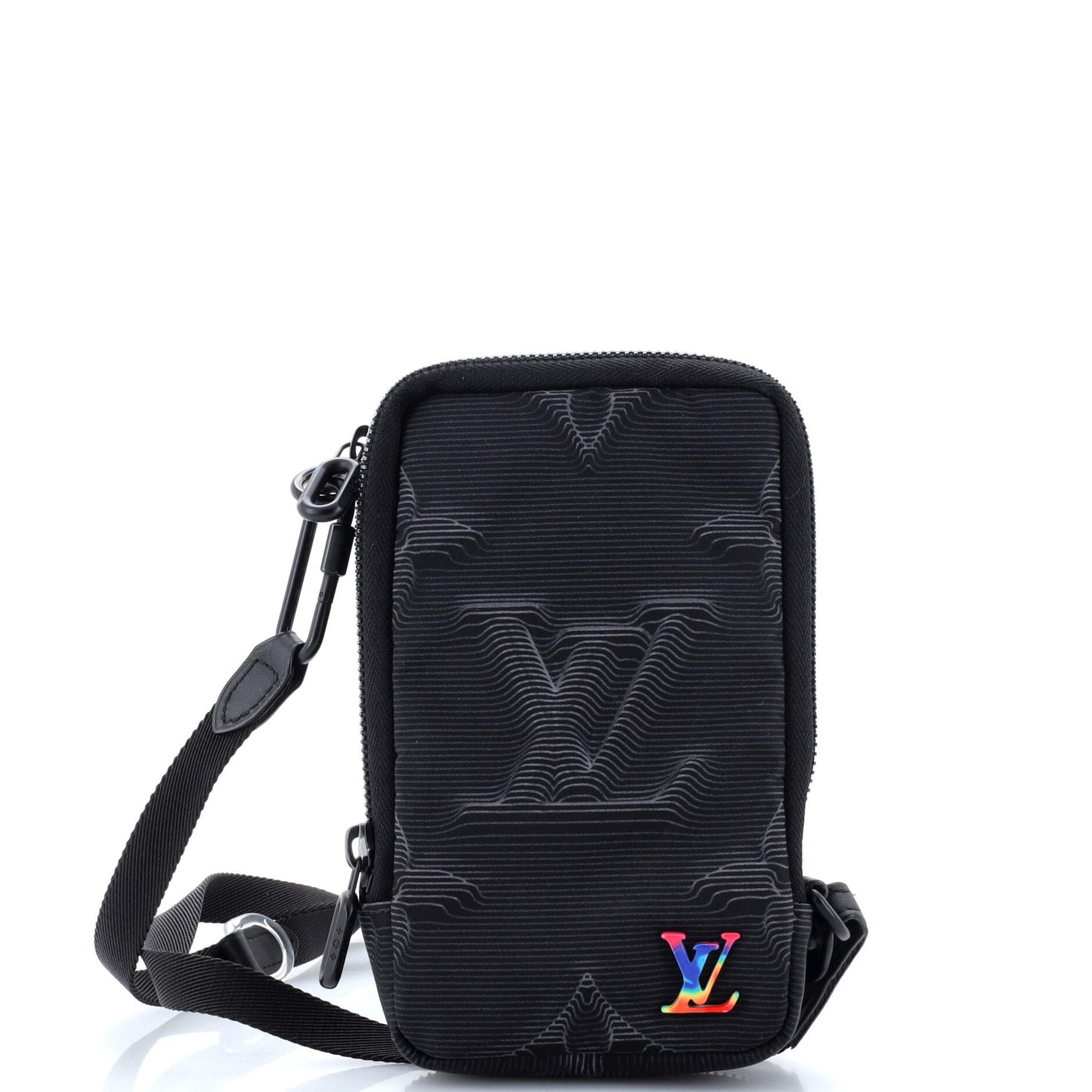 Louis Vuitton Double Phone Pouch Crossbody Bag Limited Edition 2054 Monogram Textile