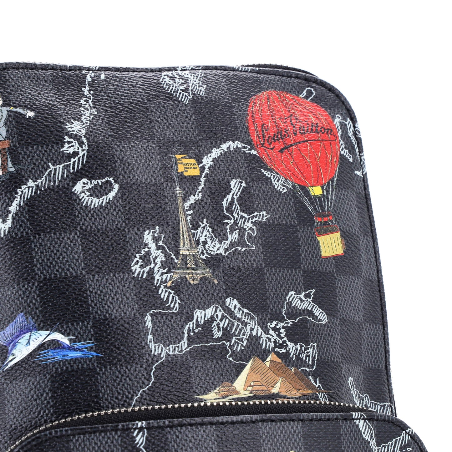 Louis Vuitton Avenue Sling Bag Limited Edition Renaissance Map Damier Graphite