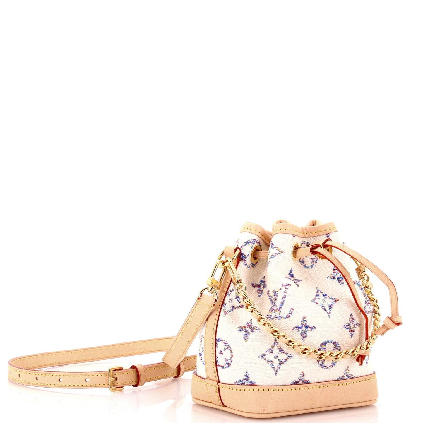 Louis Vuitton Chain Noe NM Handbag Multicolor Monogram Jacquard Nano