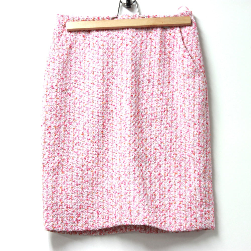 CHANEL skirt tweed pink Apparel knee length 16S Women 34