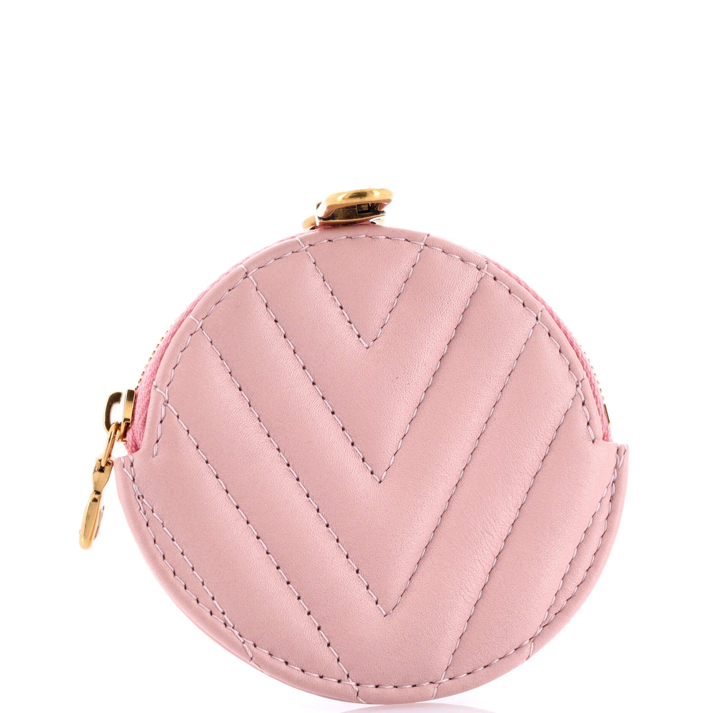 Louis Vuitton New Wave Multi Pochette Round Coin Purse Quilted Leather