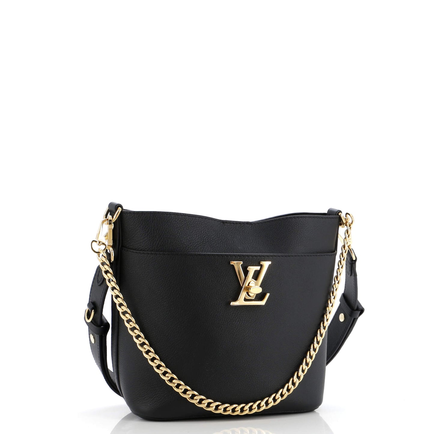 Louis Vuitton Lock and Walk Bucket Bag Leather