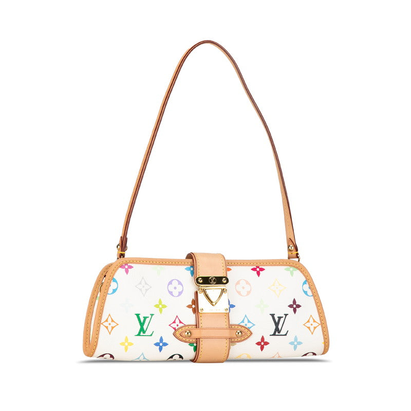 Louis Vuitton Multicolor Shirley Shoulder Bag M40049 Bronze White PVC Leather Louis Vuitton