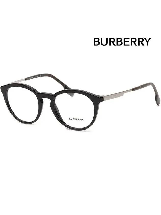 Luxury Burberry Eyewear Blue Light Lens Round Eyeglasses Black