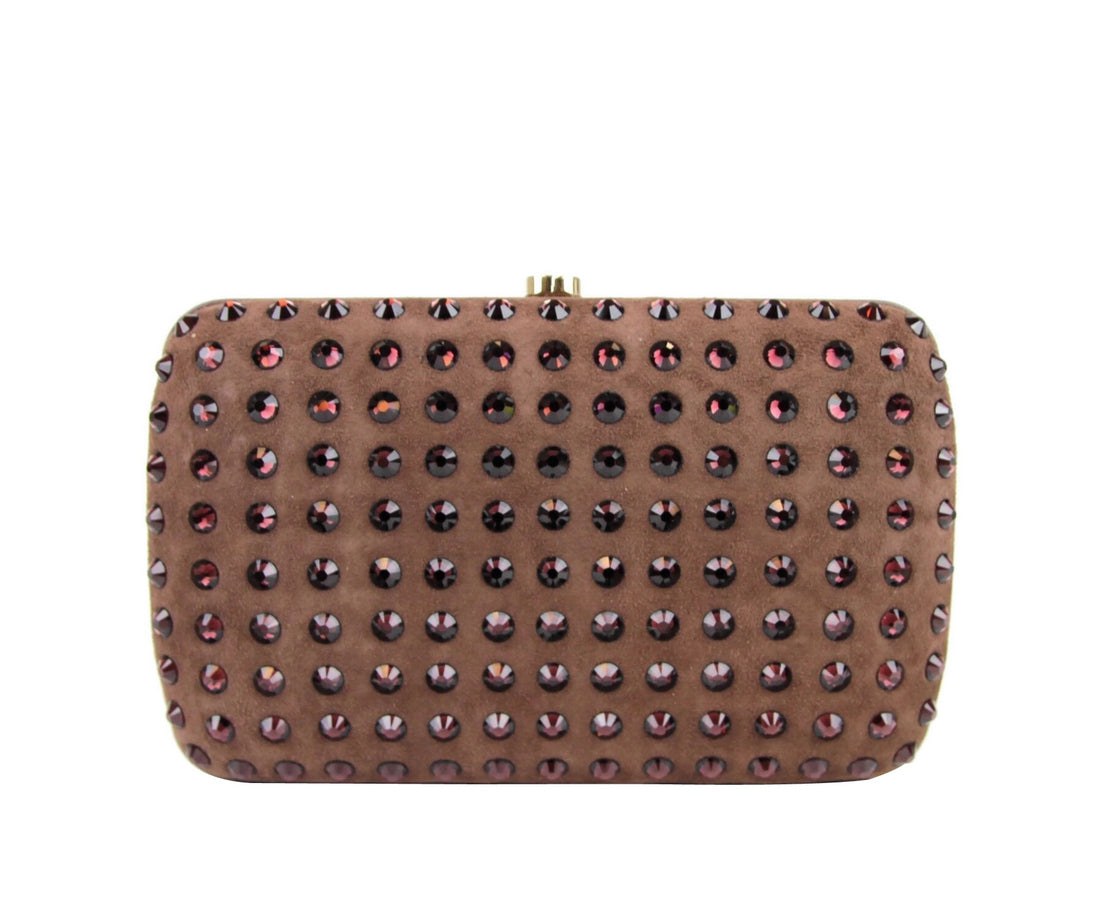 Gucci Women's Suede Broadway Crystal Evening Clutch Bag 310005