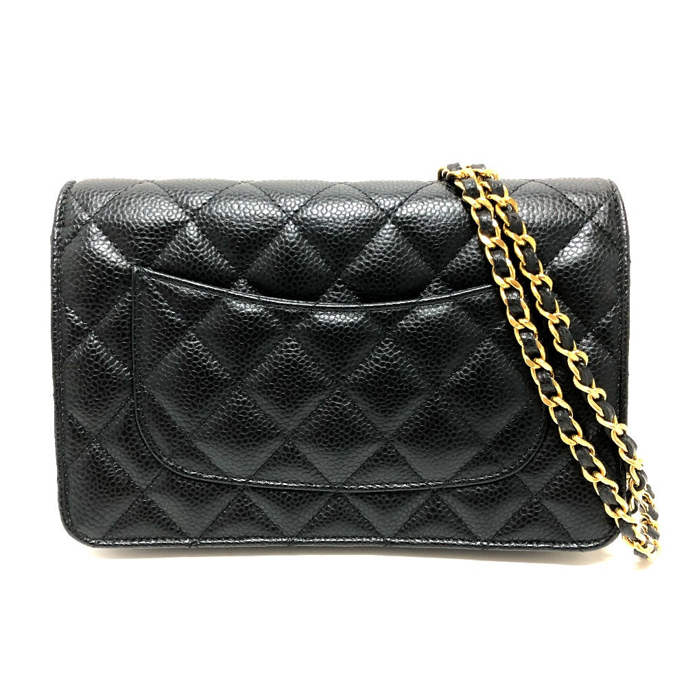 CHANEL Shoulder Bag AP0250 Caviar skin black COCO Mark Classic Long Wallet Purse Matrasse Chain wallet Women