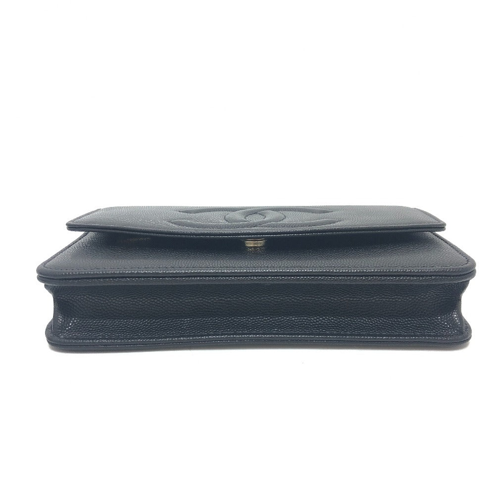 CHANEL Shoulder Bag Caviar skin black MÃÂ©tiers d'Art Collection COCO Mark