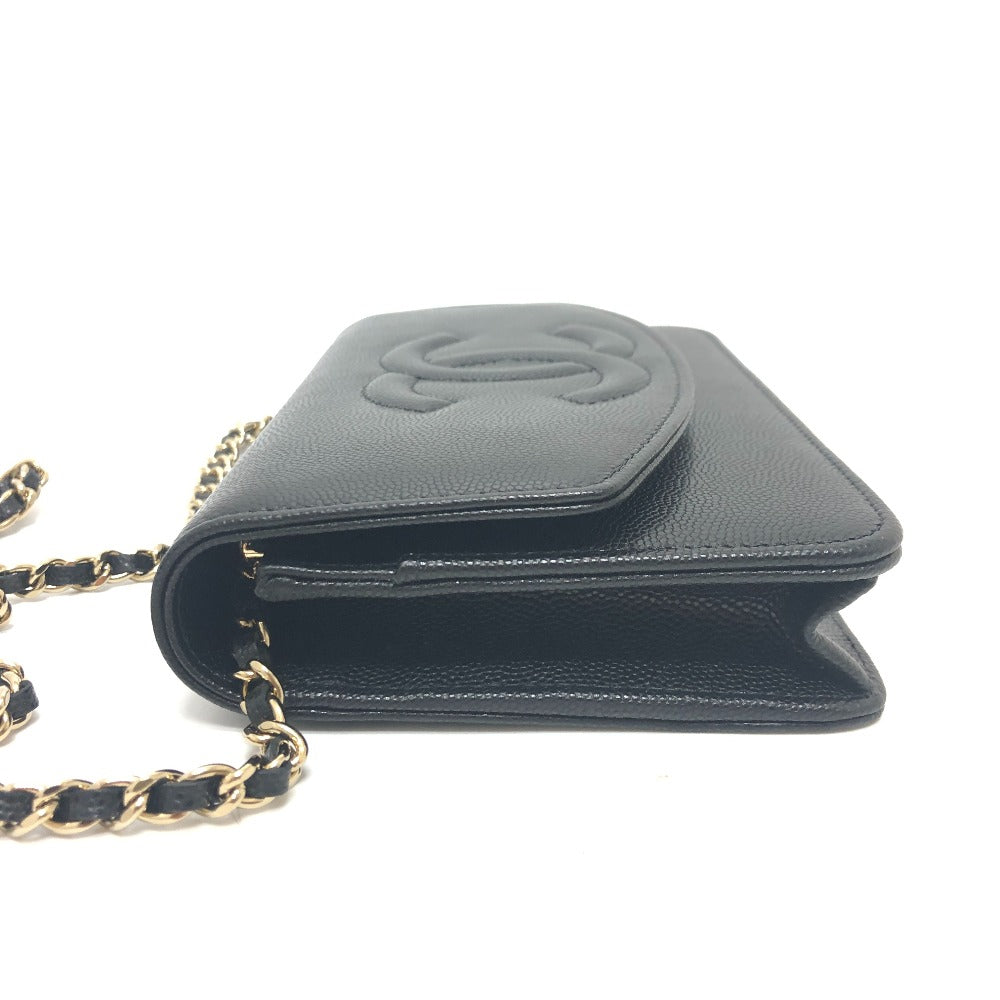 CHANEL Shoulder Bag Caviar skin black MÃÂ©tiers d'Art Collection COCO Mark