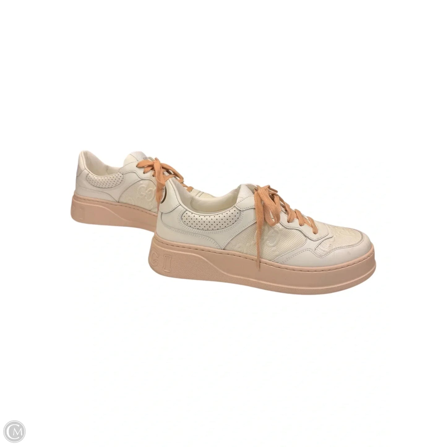 Shoes Luxury Designer By Gucci In White, Size: 10