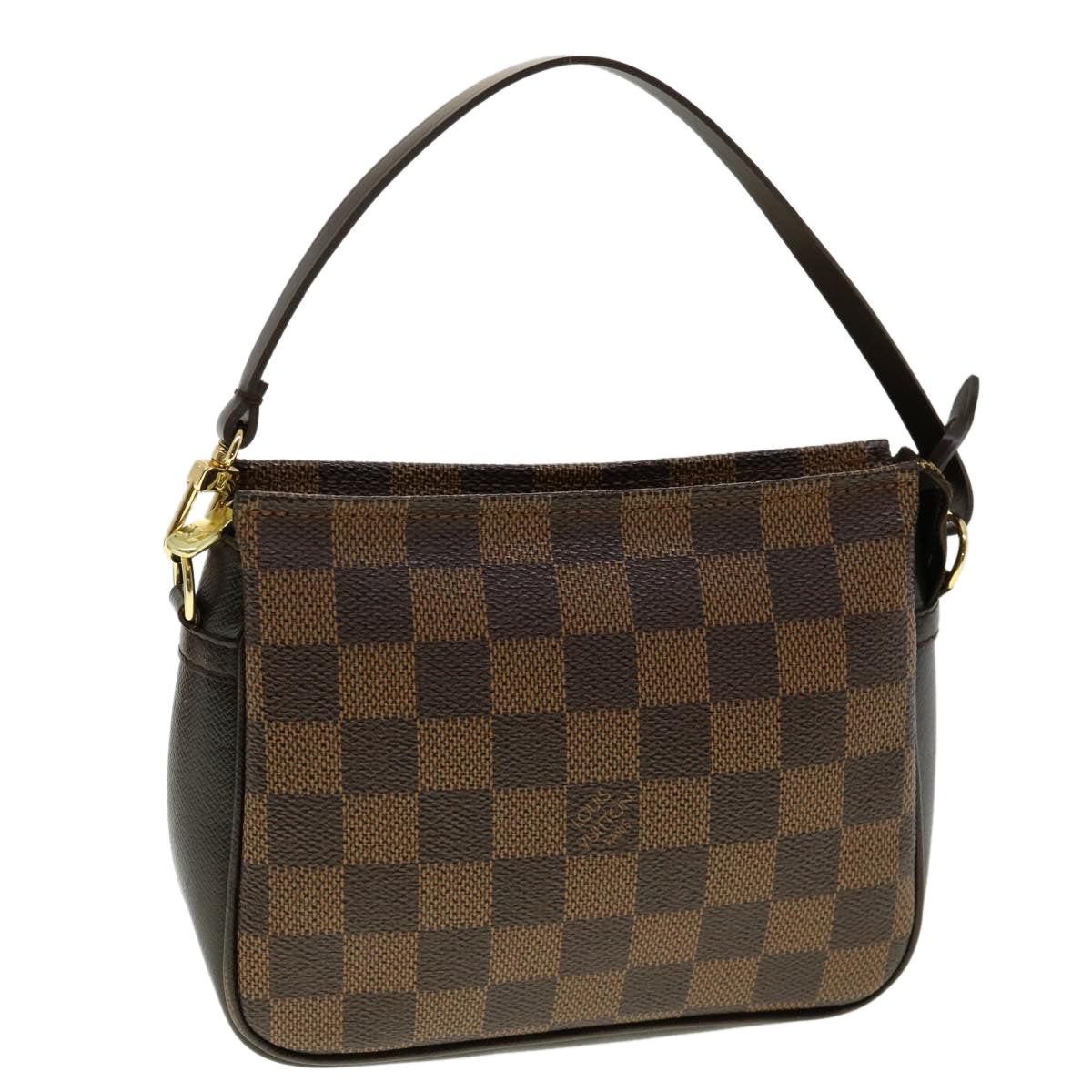 LOUIS VUITTON Damier Ebene Trousse Makeup Hand Pouch N51982 LV Auth 31126A