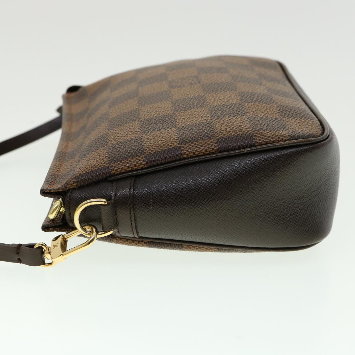 LOUIS VUITTON Damier Ebene Trousse Makeup Hand Pouch N51982 LV Auth 31126A