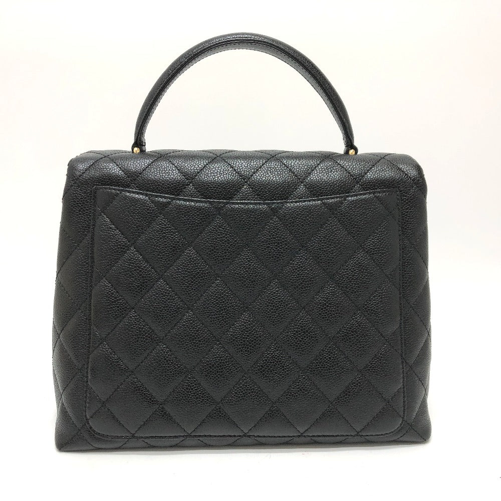 CHANEL Handbag A12397 Caviar skin black COCO Mark Matrasse