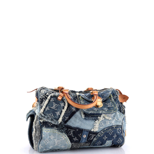 Louis Vuitton Patchwork  Bag Denim 30