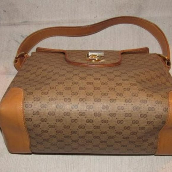 Gucci Leather Canvas Clutch