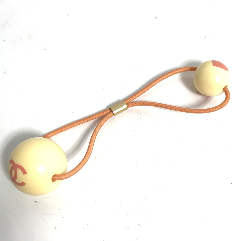 CHANEL Hair rubber plastic pink 02P heart Women