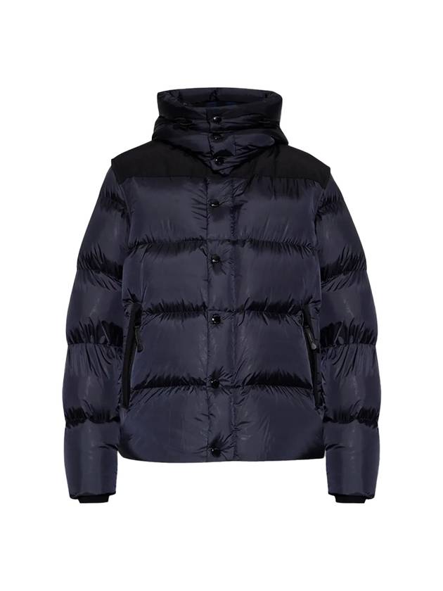 Luxury Burberry Detachable Sleeve Hooded Padding Navy