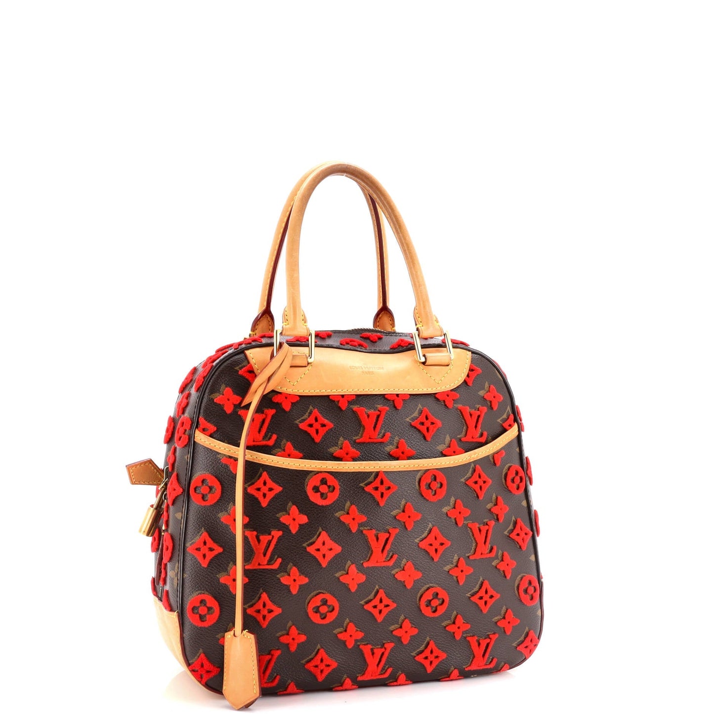 Louis Vuitton Deauville Cube Bag Monogram Tuffetage Canvas