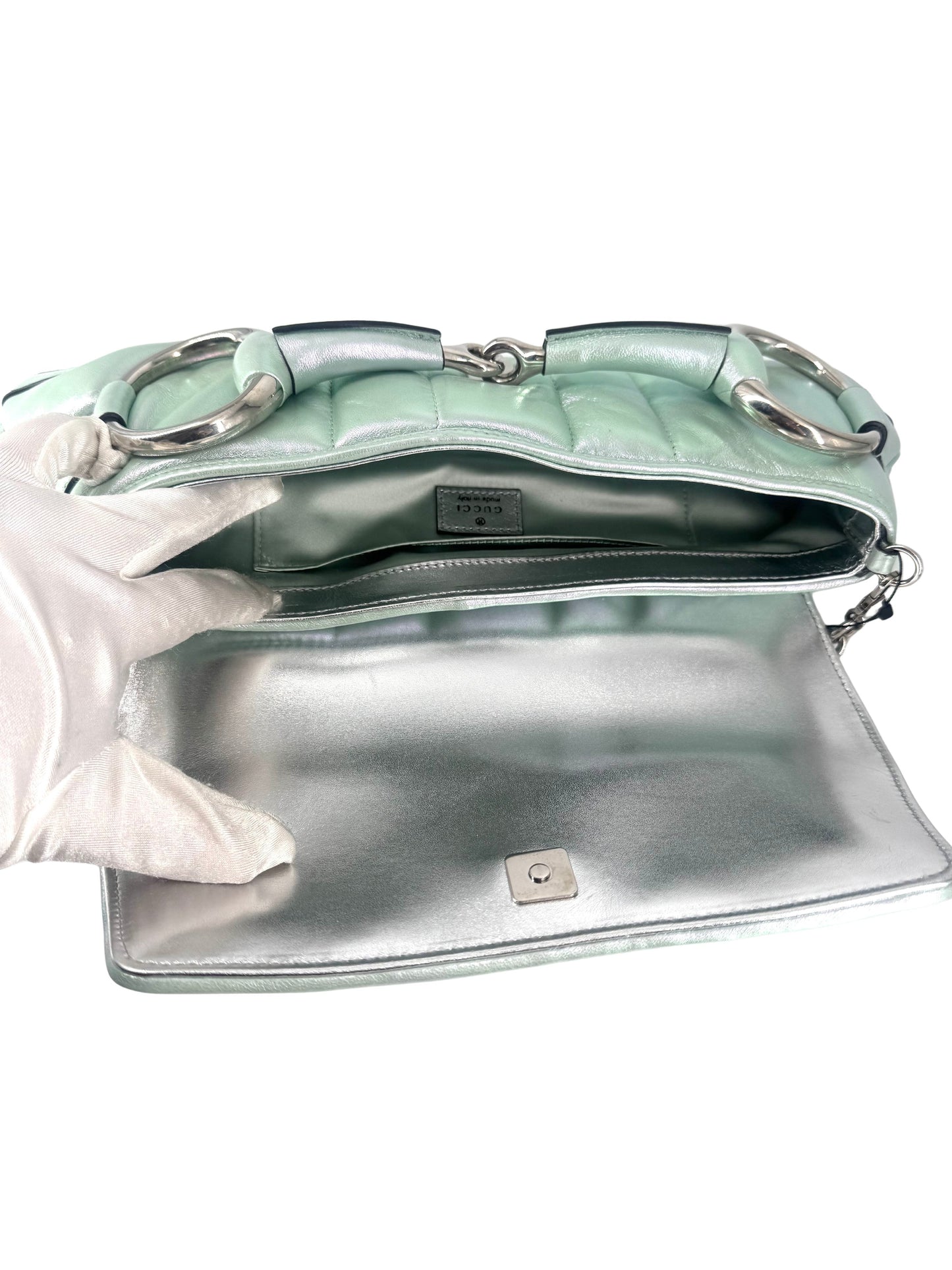 Gucci Horsebit Chain Shoulder Bag Vertical Quilted Leather Other Leather Shoulder Bag Bag ( )