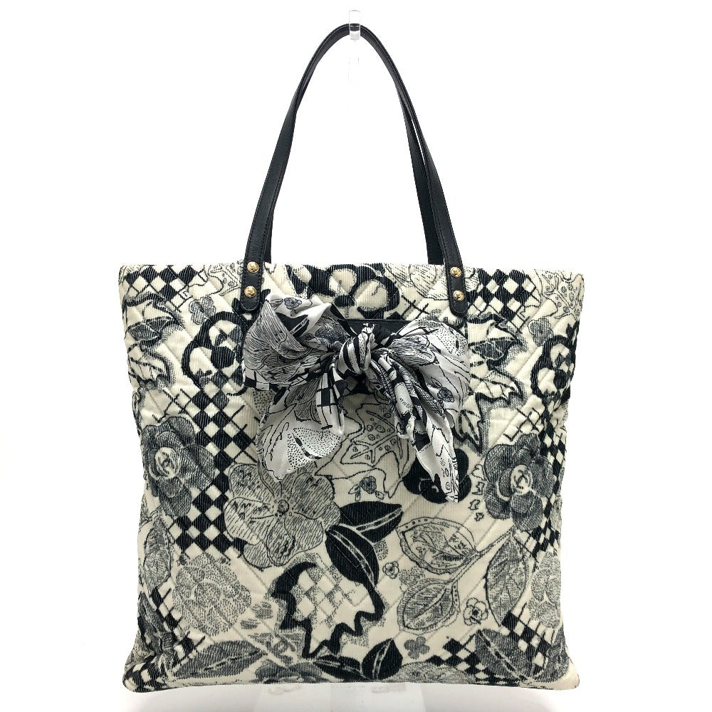 CHANEL Tote Bag canvas white Camelia
