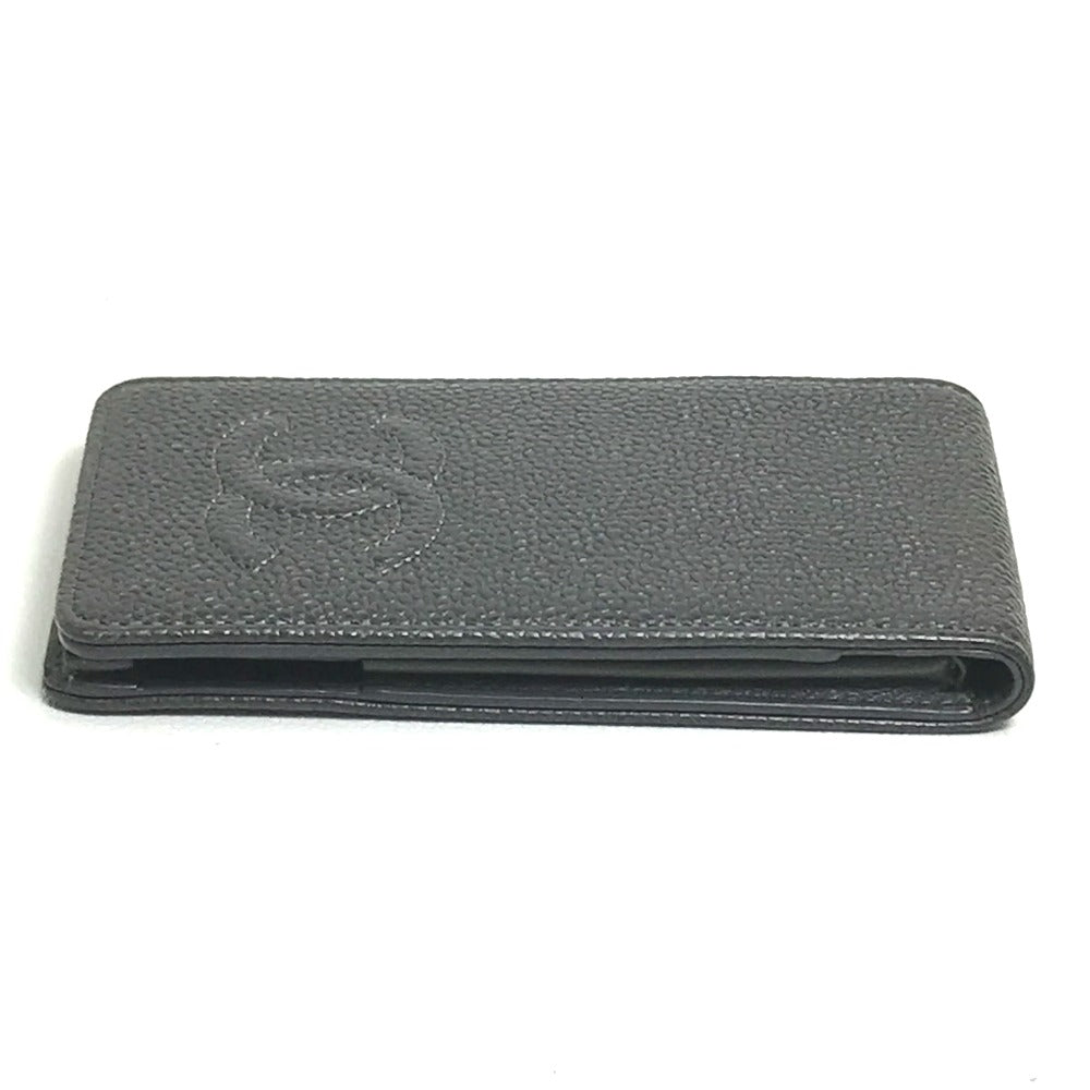 CHANEL iPhone case Caviar skin gray CC COCO Mark iphone4 / 4S compatible Women