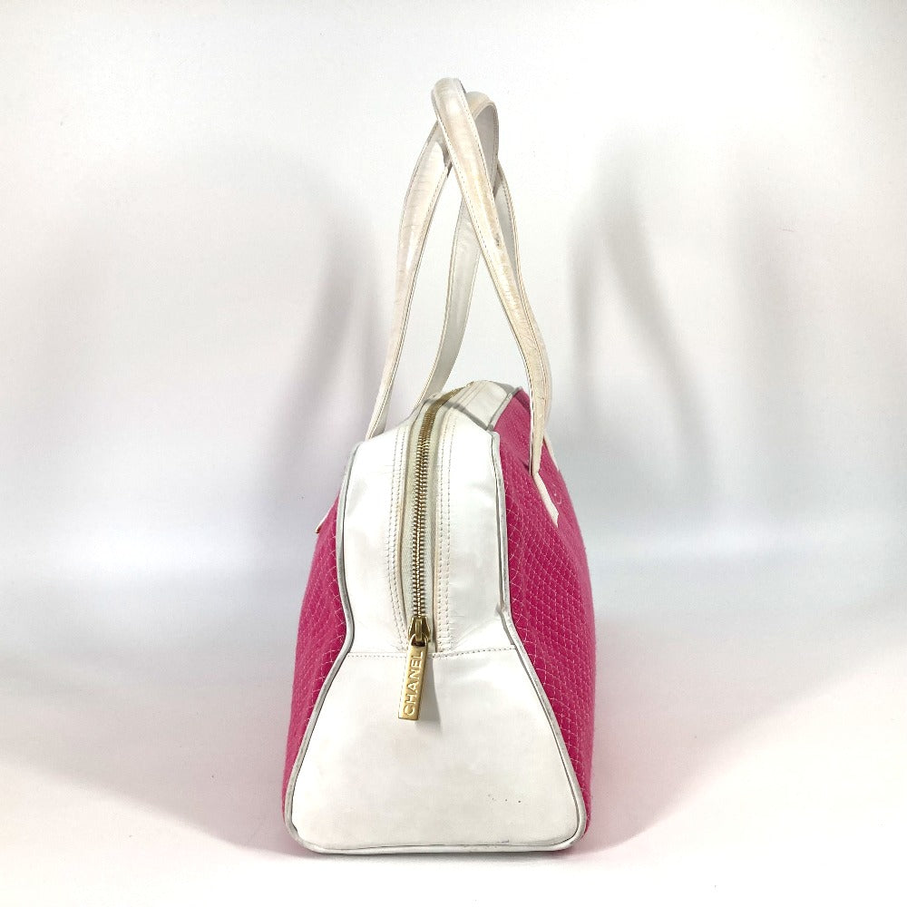 CHANEL Boston Duffel bag Canvas / Leather pink By color CC COCO Mark Women  d