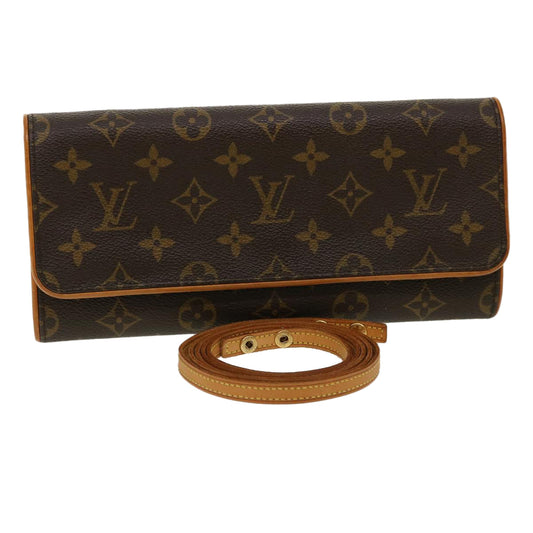 LOUIS VUITTON Monogram Pochette Twin GM Shoulder Bag M51852 LV Auth 31478