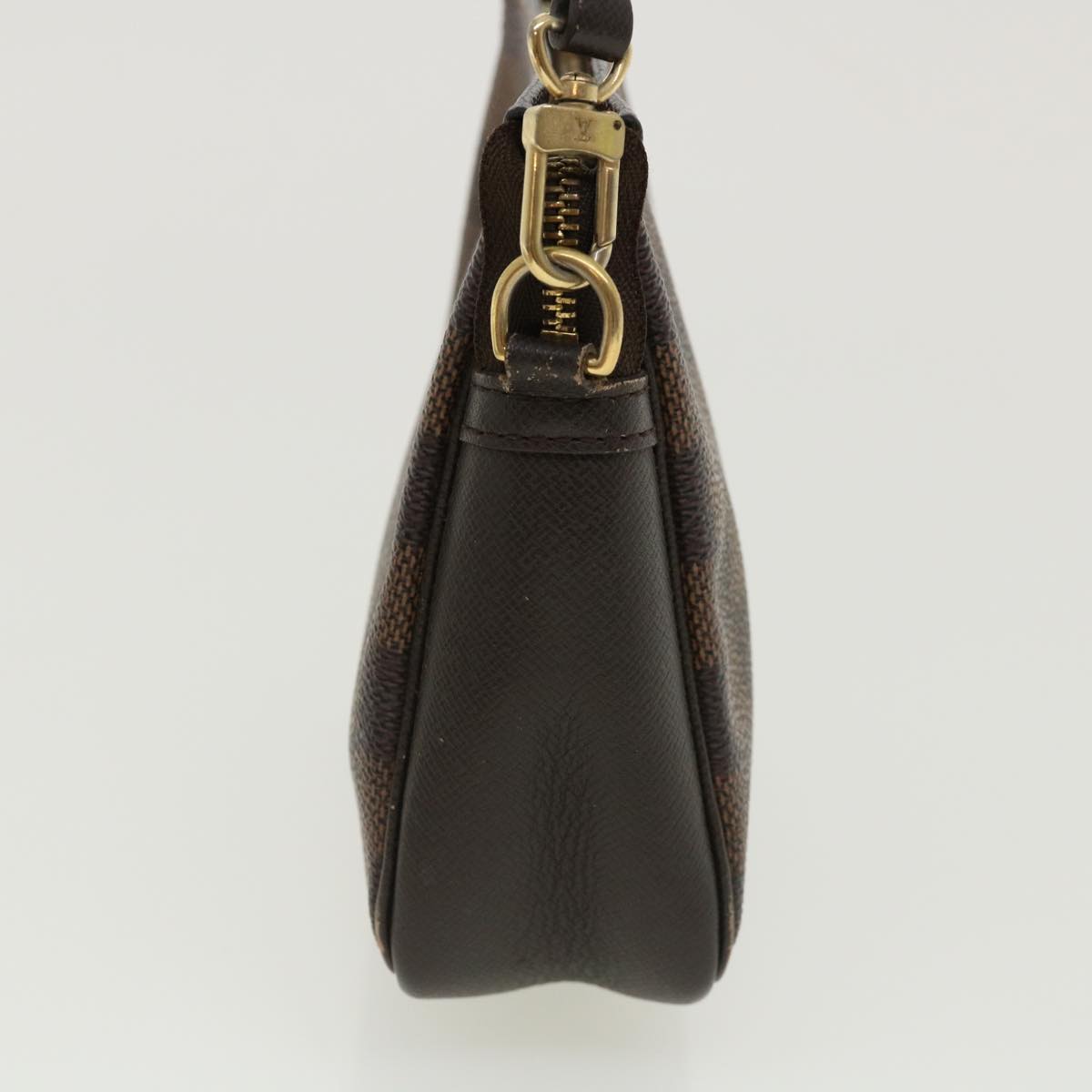 LOUIS VUITTON Damier Ebene Trousse Makeup Hand Pouch N51982 LV Auth 31536