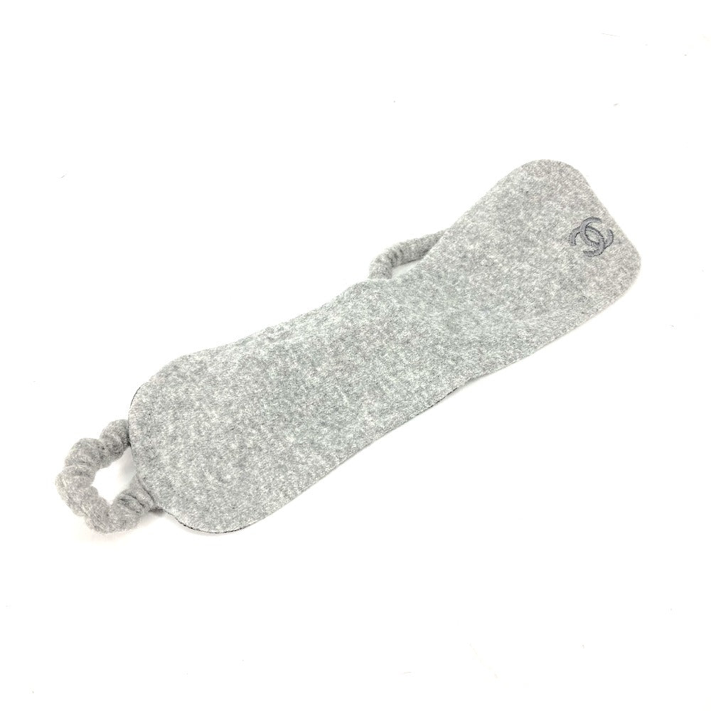 CHANEL Other miscellaneous goods silk gray Travel Supplies Sleep Supplies CC COCO Mark Eye Mask Women