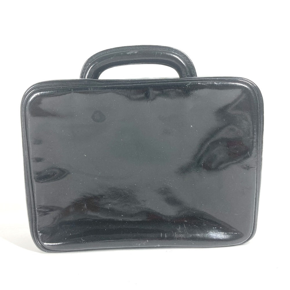 CHANEL Vanity bag enamel black vintage CC COCO Mark Women